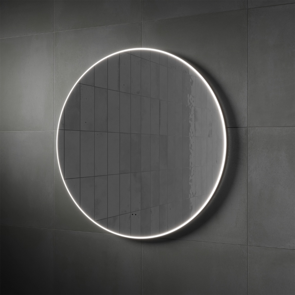 Lifestyle image of the hib. Air Round 600mm LED Mirror